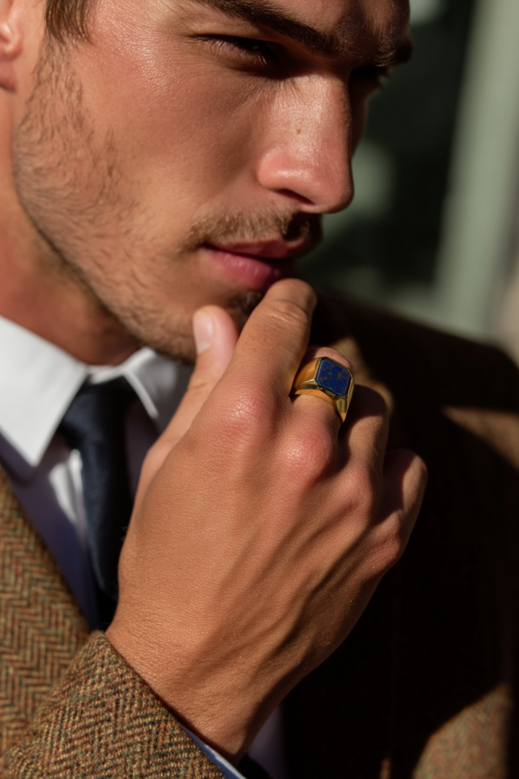 Lapiz Lazulli + Gold-plated