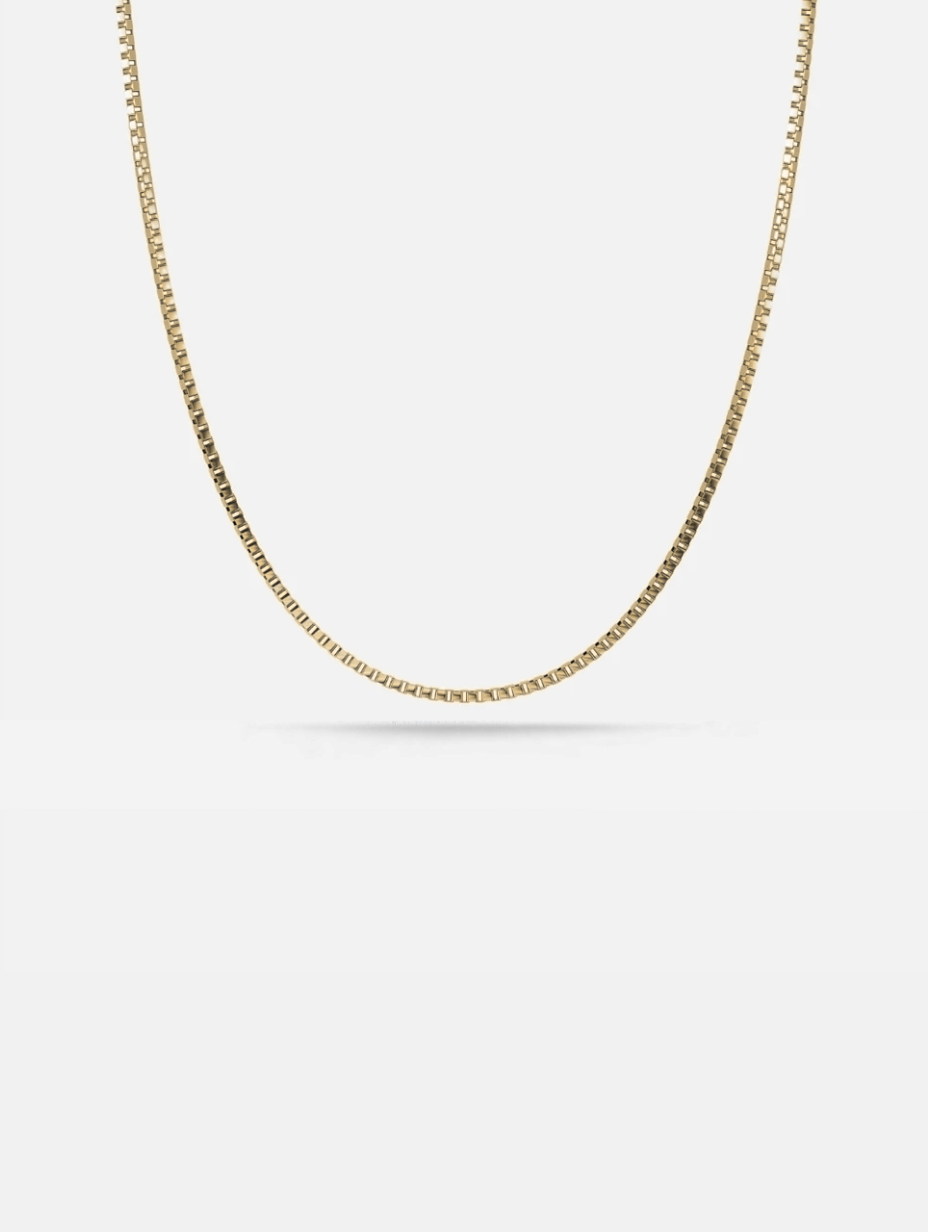 Box Necklace 18K Gold