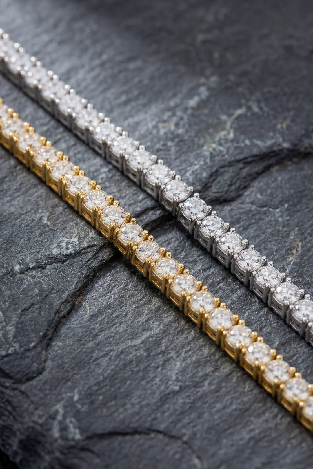 18K Gold Plated Tennis Necklace – Titanium Steel