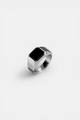 Ring Onyx + Silver-plated