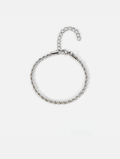 Tressé Acier Armband, platinbeschichteter Edelstahl