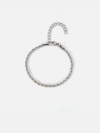 Tressé Acier Armband, platinbeschichteter Edelstahl