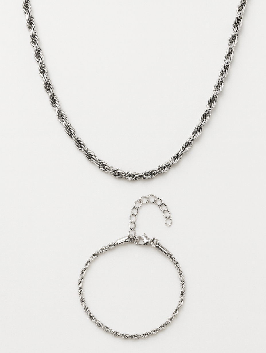 Tressé Duo Acier Bundle Silver