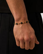 Fortuna Armband mit schwarzem Stein und Goldplattierung