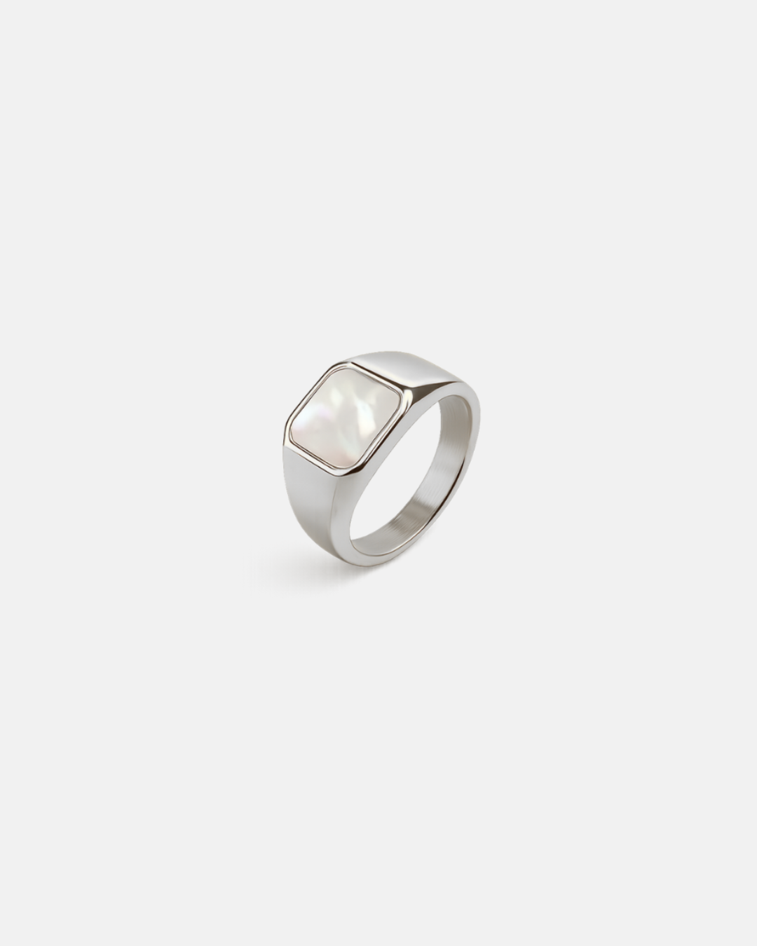 Medianoche Ring Nacre Silver-plated