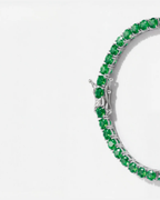 Smaragdgrünes Tennisarmband I 4MM 