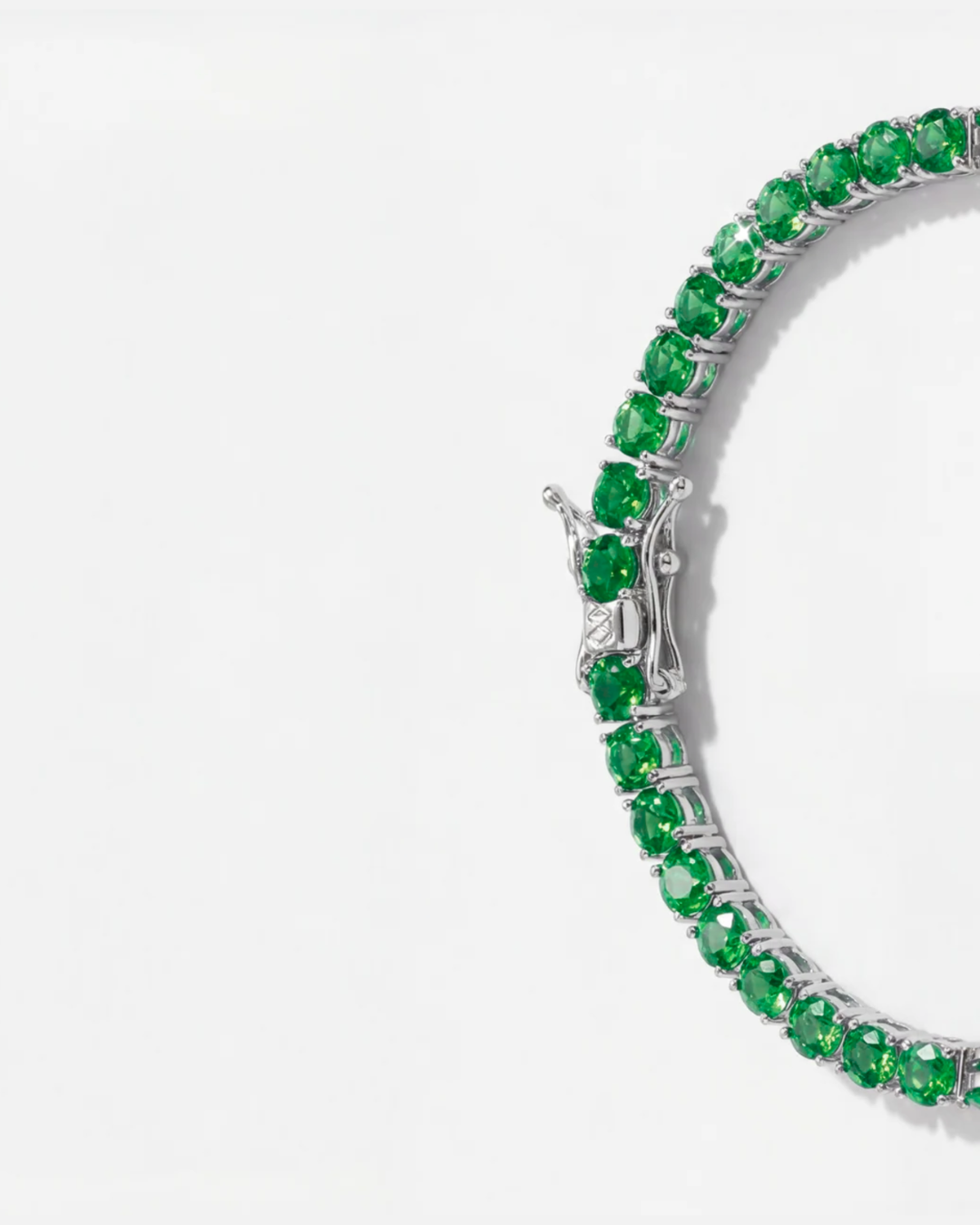 Smaragdgrünes Tennisarmband I 4MM 