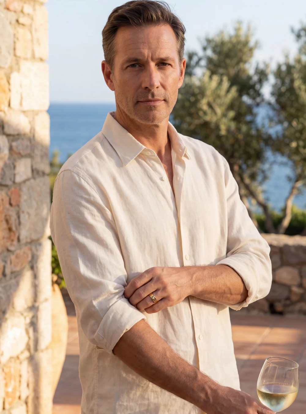 Bague croix avec pierre précieuse | Or