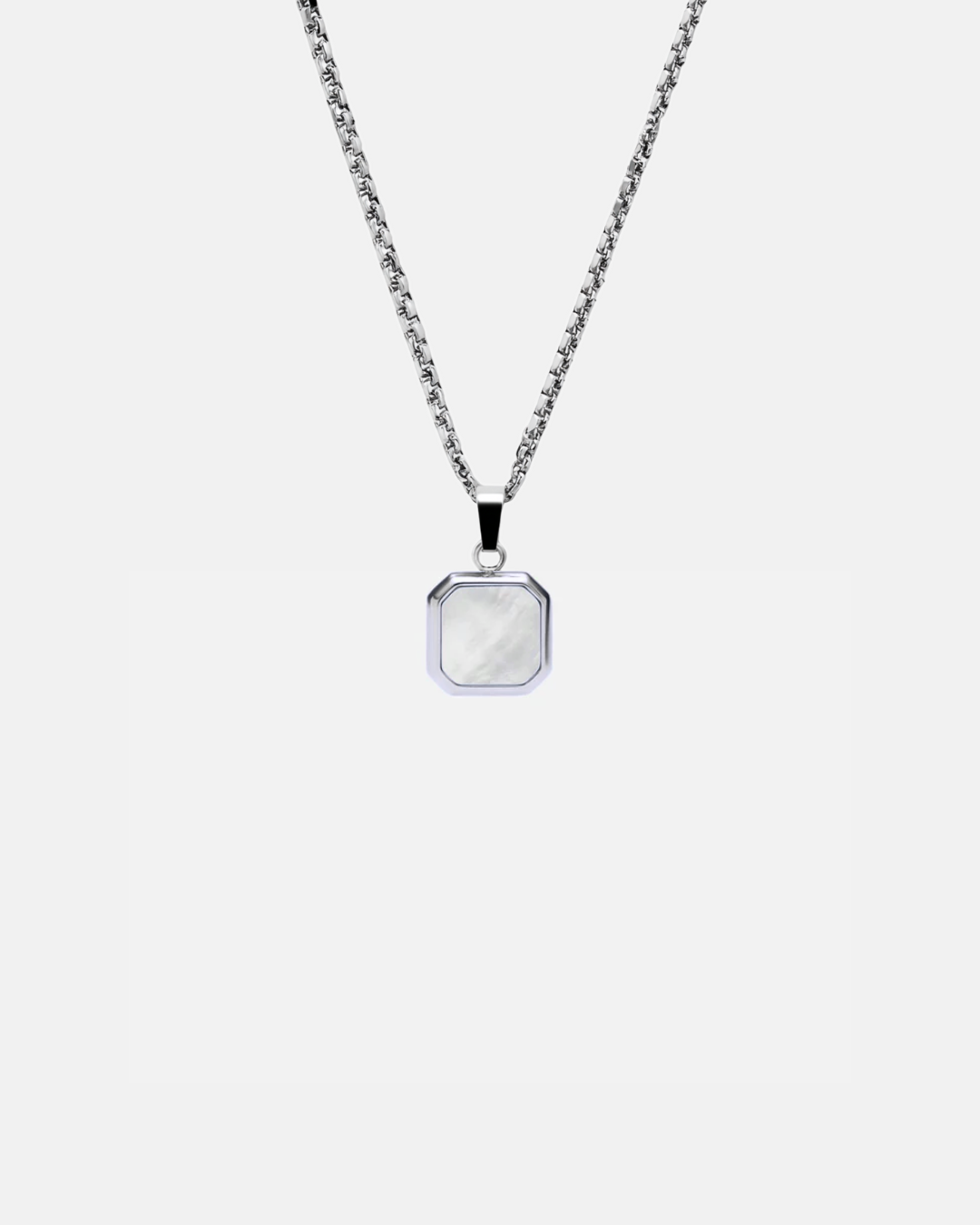 Medianoche Necklace Nacre Premium Silver plated Stainless Steel