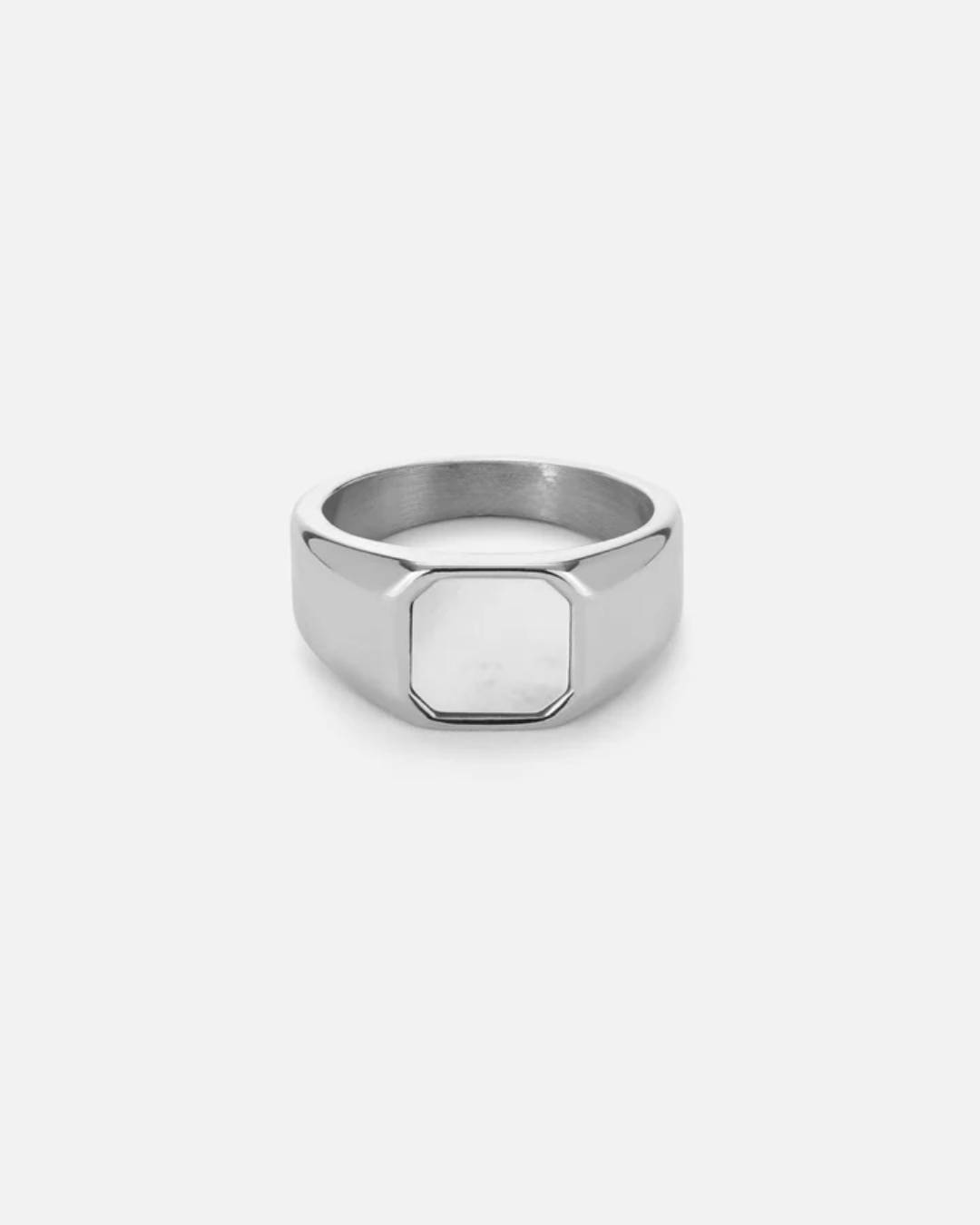 Medianoche Ring Nacre Silver-plated