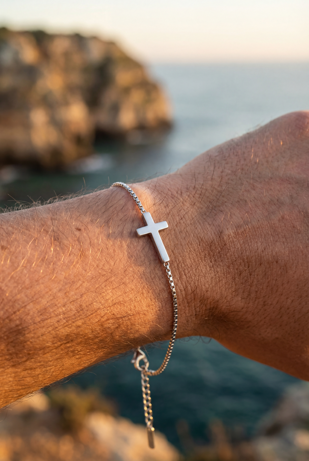 Minimal Cross Bracelet | Stainless steel