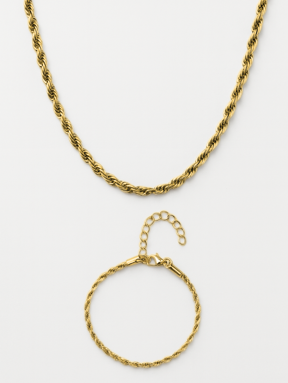 Tressé Duo Acier Bundle Gold