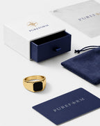 Black Onyx Signet Ring | Gold