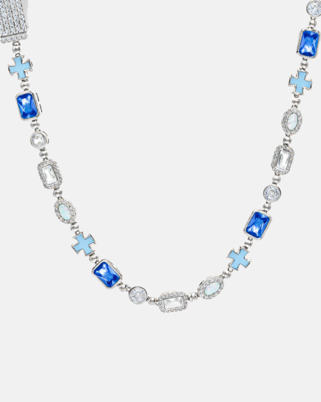 Royal Azure Mosaic Necklace I Silver