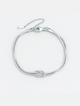 Infinity Bracelet Platinum Ion-Plated Stainless Steel