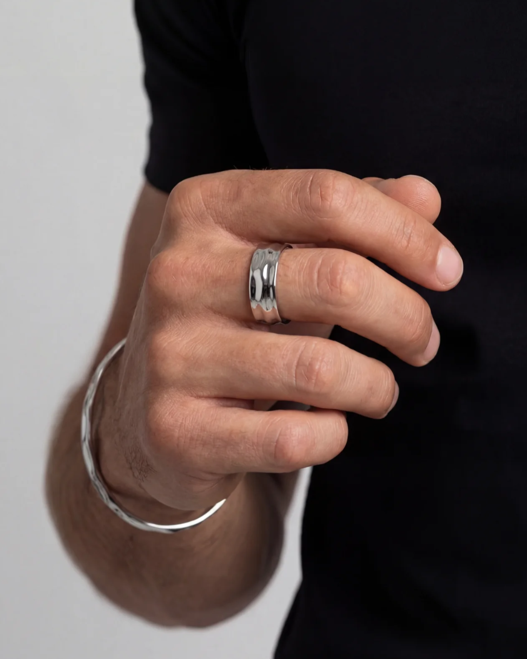 Platinum Plated Ocean Ring