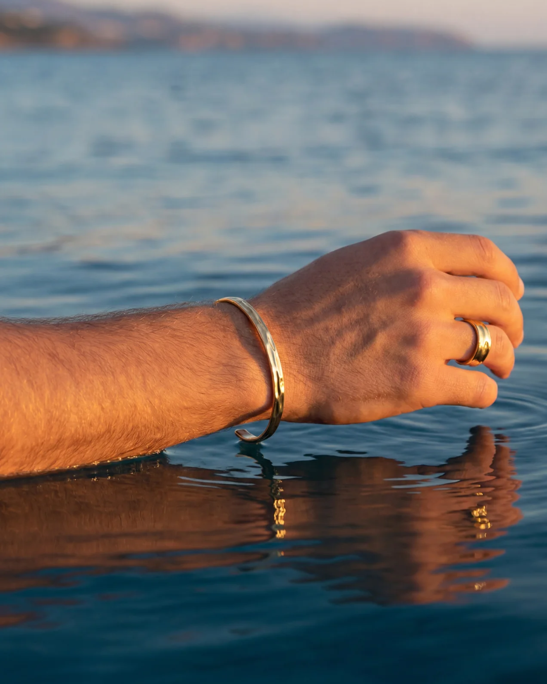 18K Gold Plated Ocean Ring