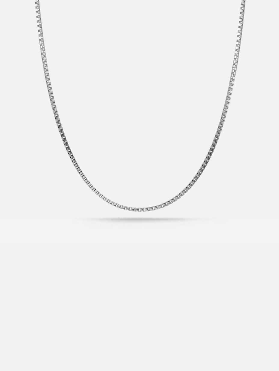 Box Necklace Platinum