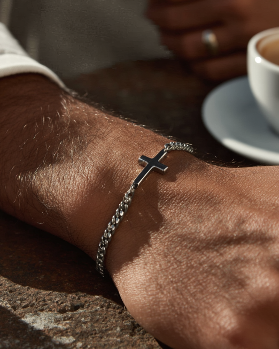 Bracelet Platinum Ion-Plated Stainless Steel