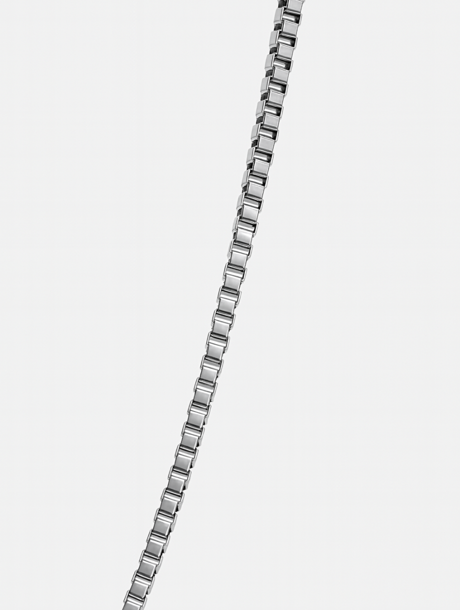 Box Necklace Platinum