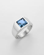 Aquamarine Ring | Titanium Steel
