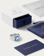 Aquamarine Ring | Titanium Steel