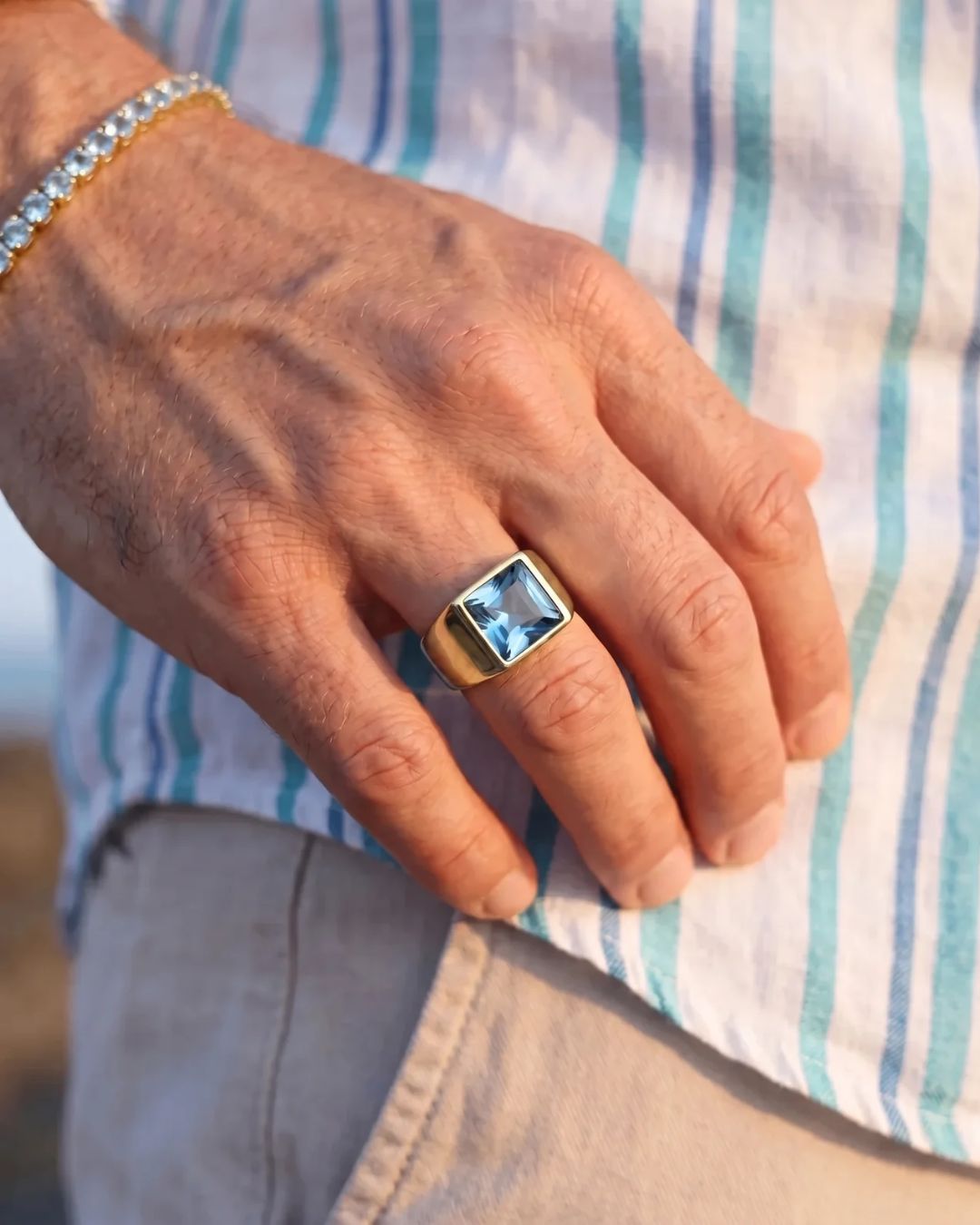 Aquamarine Ring | Gold