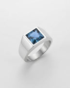 Aquamarine Ring | Titanium Steel