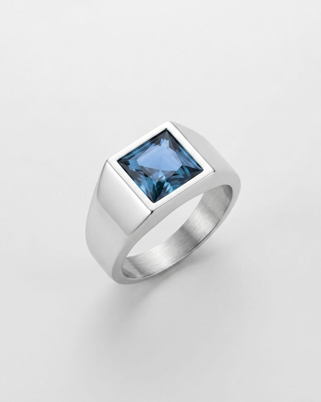 Aquamarine Ring | Titanium Steel