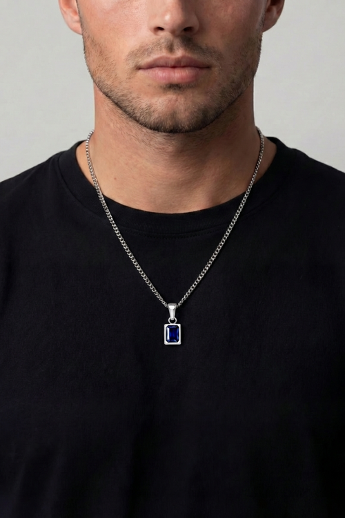 Astra Pendant Necklace | Sapphire Blue