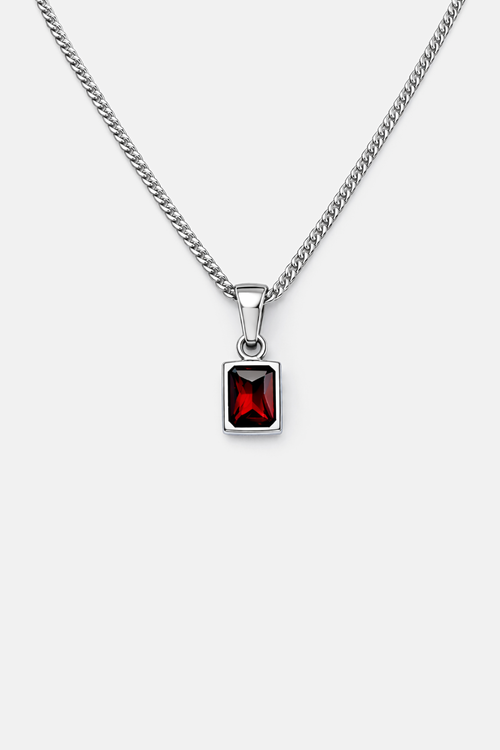 Astra Pendant Necklace | Crimson Red