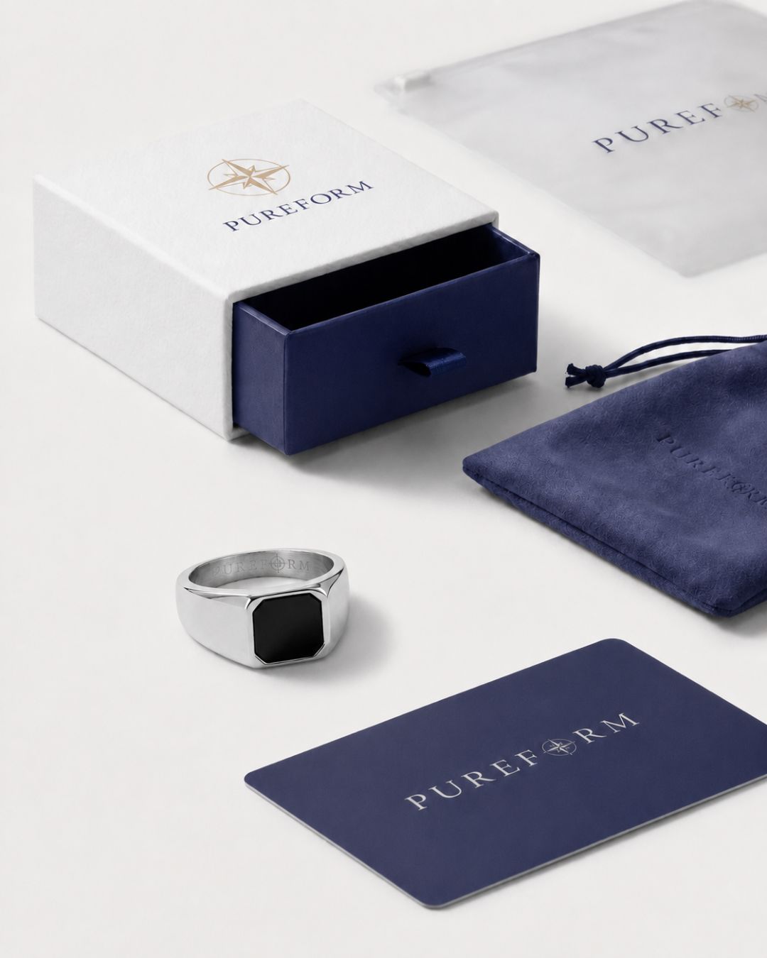 Black Onyx Signet Ring | Silver