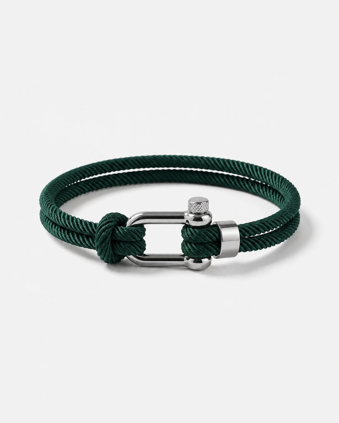 Bracelet corde Cabo | Vert forêt