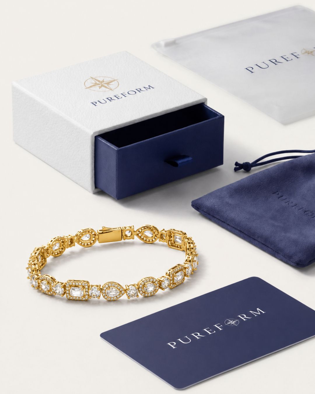 Celeste Zirconia Tennis Bracelet | Gold