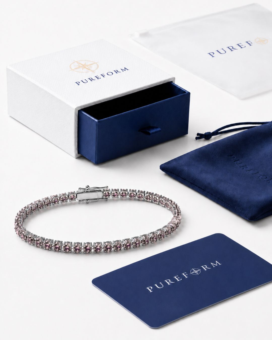 Cendre Éclat Bracelet | Grey Moissanite