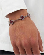 Charm-Armband Burgunderrot