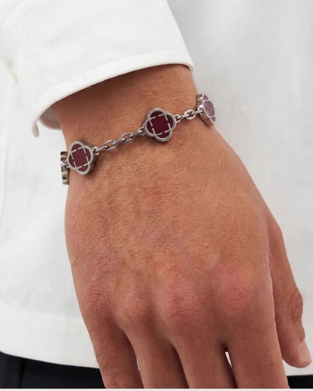 Charm-Armband Burgunderrot