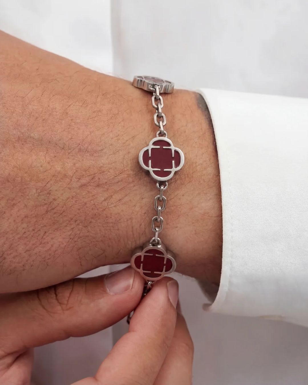 Charm-Armband Burgunderrot