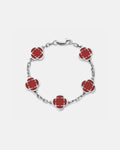 Charm-Armband Burgunderrot