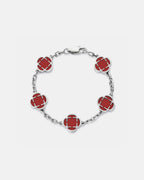 Charm-Armband Burgunderrot
