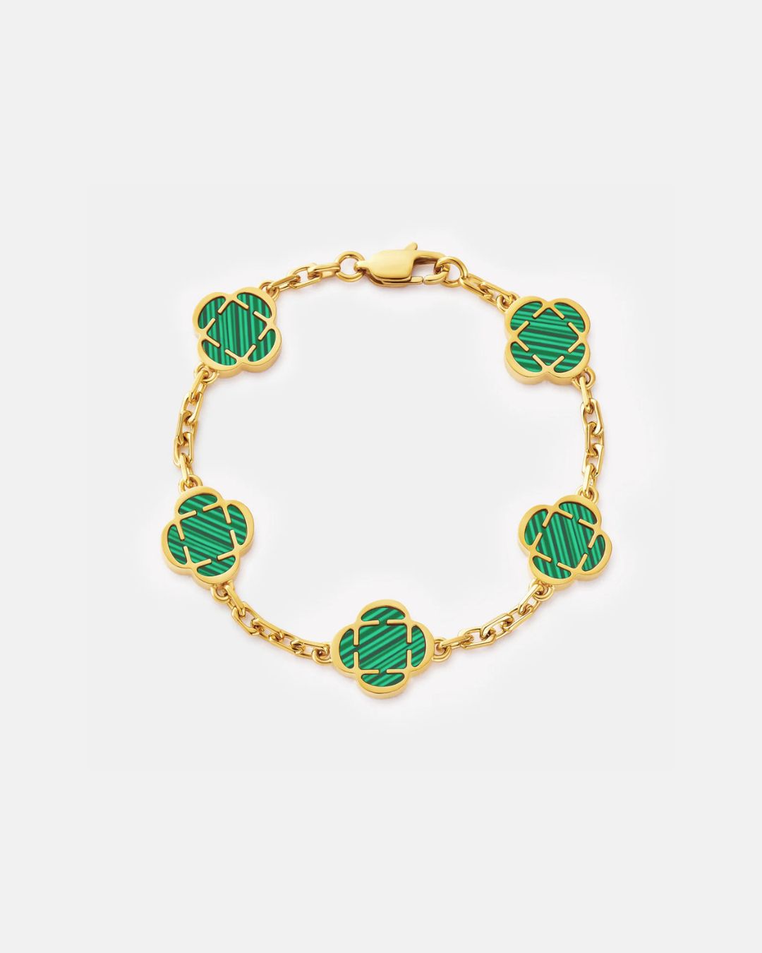 Bracelet à charms Malachite I Or
