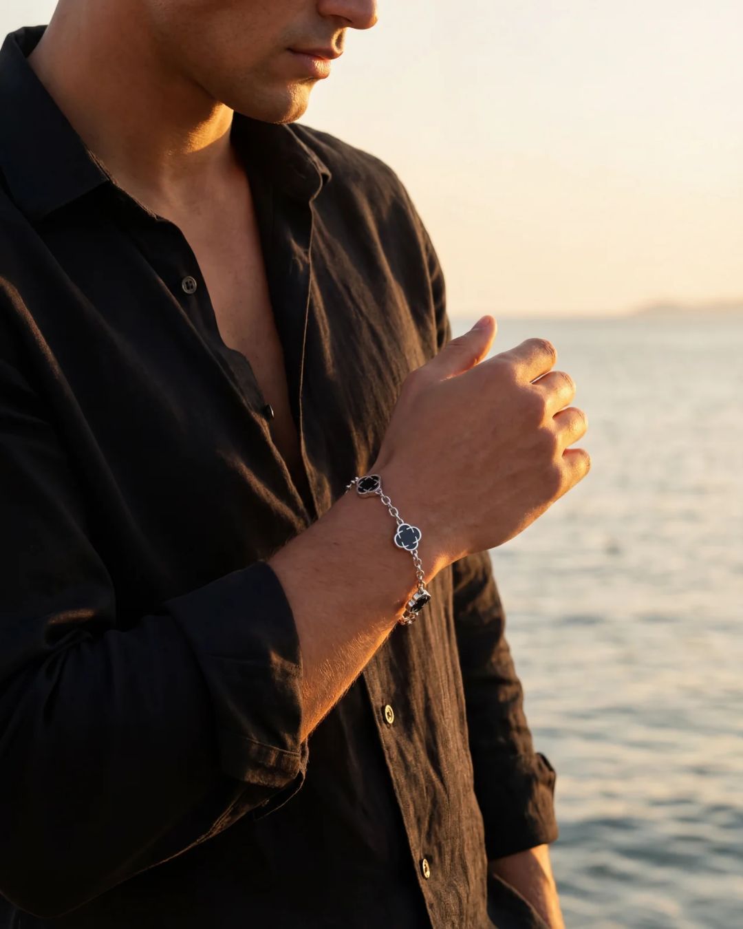 Charm-Armband Schwarz