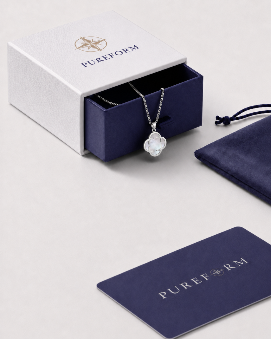 Charm Necklace | Nacre Silver