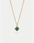 Charm Necklace | Malachite Gold