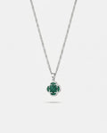 Charm Necklace | Malachite Silver