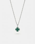 Charm Necklace | Malachite Silver