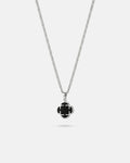 Charm Necklace | Onyx Black Silver