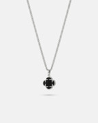 Charm Necklace | Onyx Black Silver
