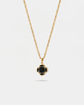 Charm Necklace | Onyx Black Gold