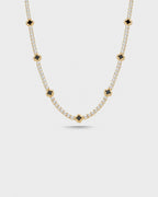 Clover Necklace | Onyx Black Gold